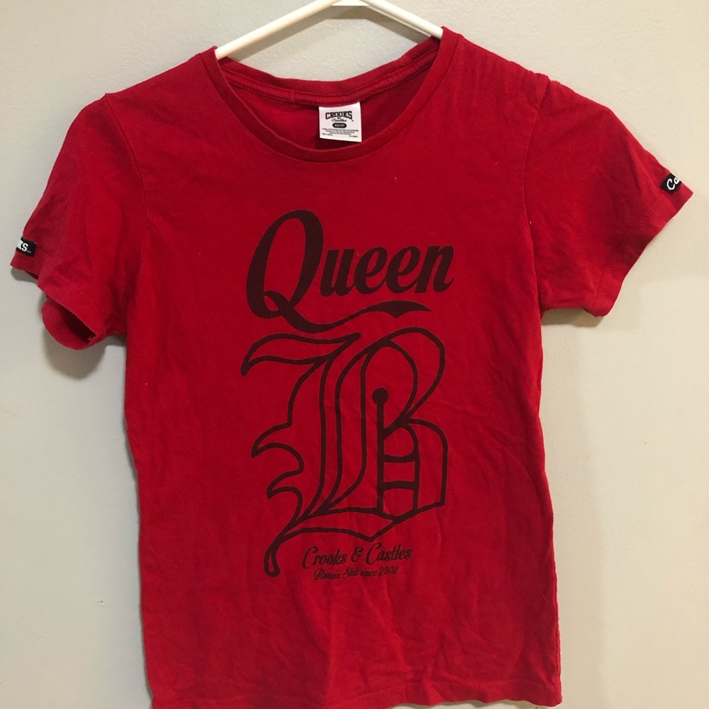 COPY - Woman’s Red crooks and castles Queen tee